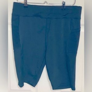 RAG Plus Sz 2X. Black Yoga shorts w/Sheer Pockets